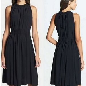 Kate Spade Rio De Janeiro Black Crepe Tie Back Dress 6